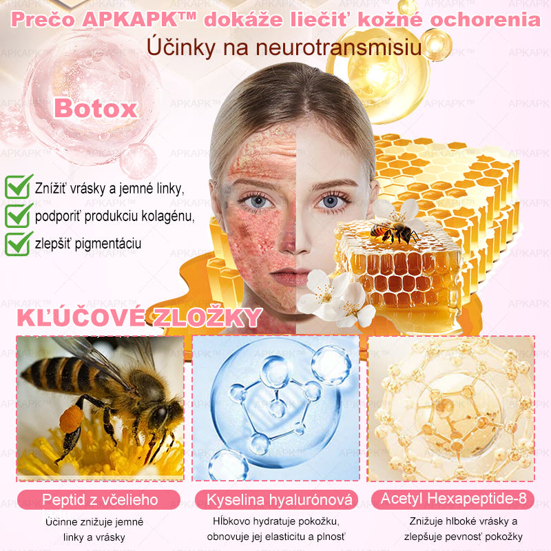 👨⚕️ Vyrobené a zaslané zo Slovenska ✨ APKAPK® 99% PDRN lososový DNA anti-aging ampulový roztok s 99% PDRN + včelí jed · 7x hlboká hydratácia | Rieši vrásky, suchosť, začervenanie, tmavé škvrny, purpuru a zápal — Viditeľné výsledky za 7 dní