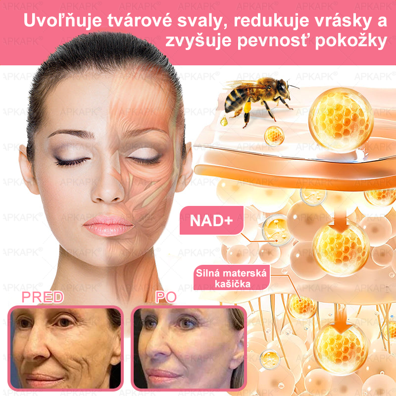 👨⚕️ Vyrobené a zaslané zo Slovenska ✨ APKAPK® 99% PDRN lososový DNA anti-aging ampulový roztok s 99% PDRN + včelí jed · 7x hlboká hydratácia | Rieši vrásky, suchosť, začervenanie, tmavé škvrny, purpuru a zápal — Viditeľné výsledky za 7 dní